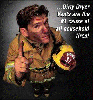 Fireman and Quote About Dirty Dryer Vents